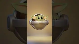 Welcome to my YouTube, Baby Yoda🪐 #grogu #groguthechild #babyyodaart #blender3dart