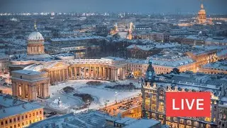 Marvellous ST PETERSBURG, Russia on Saturday Night! -13C! Winter is Here. LIVE