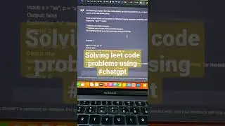 ChatGPT |Solving leet code problems using  only #chatgpt from @OpenAI