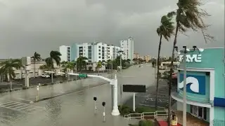 DRONE | Hurricane Idalia floods parts of Treasure Island, Florida