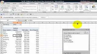 How to Generate Multiple Reports from One Pivot Table