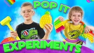 Funny Pop It Fidget Games And Experiments With Damon and Dylan | Pop It Crash Test