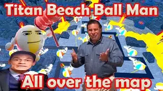 Titan Beach Ball Man All over the map in Endless Mode Roblox Toilet Tower Defense