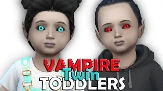 The Sims 4: Create a Sim | Vampire Twin Toddlers  | Mora & Maison Emerald