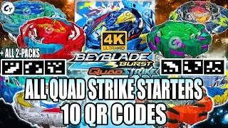 QR CODES ZEAL ACHILLES A8 CHAIN KERBEUS K8 ALL STARTERS ALL 2-PACKS BEYBLADE BURST QUAD STRIKE