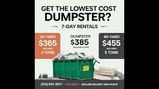 Lowest Cost Dumpster In Southeast Michigan / Check Our Price / No Hidden Fees