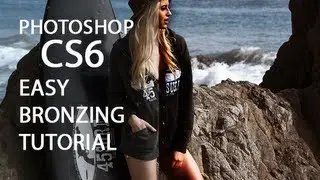 PHOTOSHOP CS6: Tan/Bronzing Retouch & Dramatic Image Tutorial