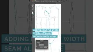 42/49 Adding Seam Allowance - Digital #patternmaking  in #adobeillustrator #patterncutting #fashion