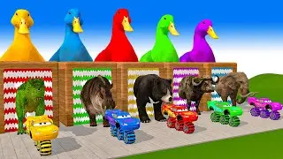 5 Giant Duck, Cow, Elephant, Tiger, Gorilla, T-Rex, Hippo, Bear, Transfiguration funny animal 2023