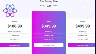 React Projects for beginners: React Pricing Plan Component