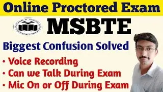 Msbte Exam Biggest Doubt Solved | Voice Recording Problem| Mic On or Off Problem Solved 