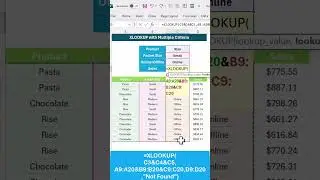 XLOOKUP with Multiple Criteria in Excel  #exceltips #excelformula #xlookup