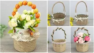 I made original baskets with my own hands from simple materials