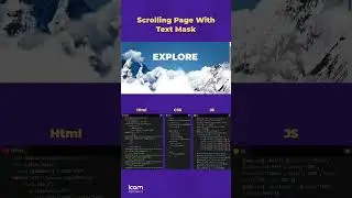 Scrolling page with text mask #html#css#js#scrolling#page