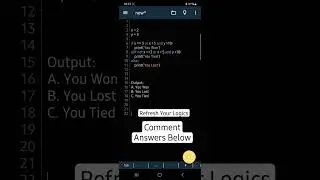 Logic Test, Comment Your Answers # #python #programming #coding #code #quiz