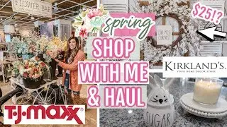 SPRING AND EASTER DECOR SHOP WITH ME & HAUL | KIRKLANDS, TJ MAXX, & TARGET | KAILYN CASH