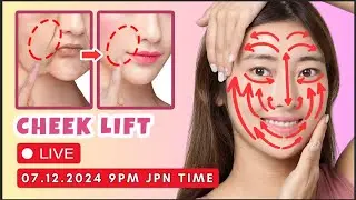 Face Lifting Exercise LIVE for Sagging Jowls, Cheeks, Laugh Lines!