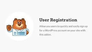 WPForms User Registration Addon