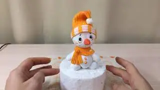 снеговик из мастики   фигурка на торт мк  Танинторт