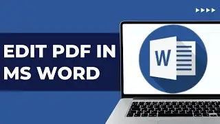 How To Edit PDF In MS Word | Convert PDF To Word  Insert PDF in Word