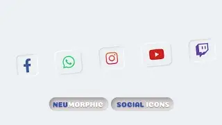 Neumorphic UI Design |  Social Media Icons Using HTML and CSS