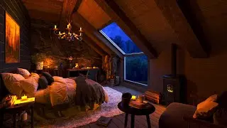 Fall Asleep with Heavy Rain and Thunderstorm Relaxing Sounds in this Cozy Attic | 8 Hours