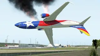 B737 Terrible Accident Because Pilot's Error [XP11]