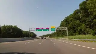 Driving on Interstate 95 from Portsmouth, New Hampshire to Portland, Maine