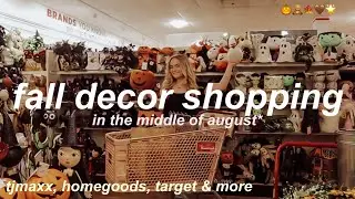 FALL DECOR SHOPPING VLOG & HAUL 2024 🍁 *shop with me at HomeGoods, Tjmaxx, Target & Anthropologie*