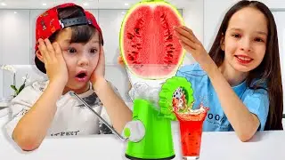 We are trying to make watermelon juice Look what happened