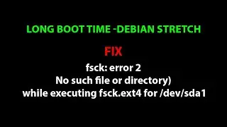 DEBIAN ERROR FIX: fsck: error 2 (No such file or directory) while executing fsck.ext4 for /dev/sda1