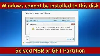 Fix - The Selected Disk is of the GPT Partition Style ...