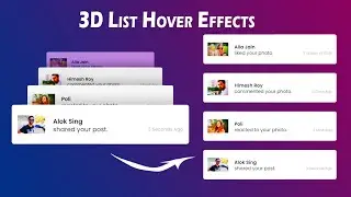 3D List Hover Effects @tonudipacoding