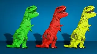 Funny colorful dinosaurs