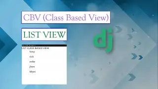 Class based list view in django || create list view with class based view in django || CBV