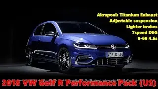 2018 VW Golf R Performance Pack has Akrapovic Titanium exhaust!!