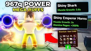 I Got New SHINY BUFFS with Insane Strength Boosts in Update 4 of Gym League! (Roblox)