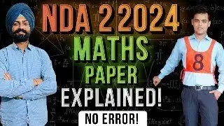 NDA 2024(2) mathematics answer key with complete solution by Sandeep Brar