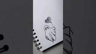 How To Draw Sad Ghost 👻 #drawing #art #shorts #sketch #artist #artwork #pencildrawing