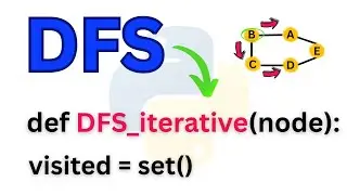 Python Program To Implement DFS Using Iterative Approach | Using Stack | Data Structure