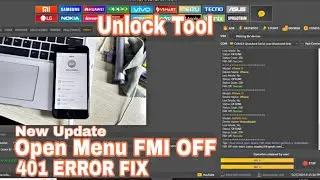 Unlock Tool OPEN Menu FMI OFF FIX ERROR 401 iPhone 5 to 15 Pro Max