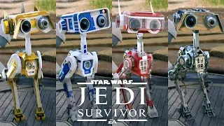 Star Wars Jedi Survivor - All BD-1 Customization Showcase (PS5 60FPS)