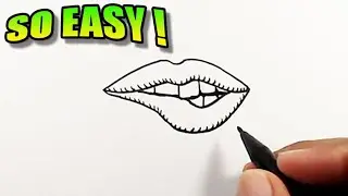 How to draw biting lips | Easy Drawings