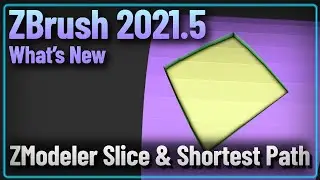 063 ZBrush 2021.5 - ZModeler Slice Edge, Slice Point, Poly Fil, and Crease Shortest Path!