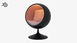 3D Modeling of a Ball Chair in a Blender |