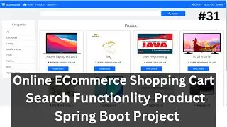 #31 Search Product & Order Details Spring Boot Project | Shopping Cart Spring Boot Project