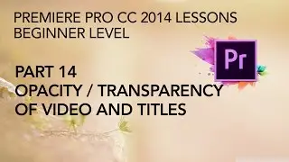 Adobe Premiere Pro CC 2014 Lessons - Part 14 - Opacity - Transparency