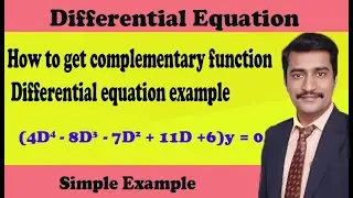 How to get complementary function example differential equation