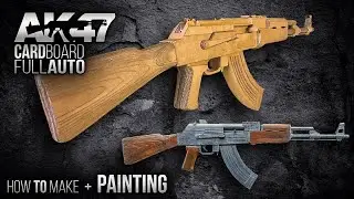 Cardboard FULL AUTO AK-47 | No electricity | Free Templates | Tutorial