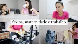 rotina cuidando do filho, da casa e do trabalho